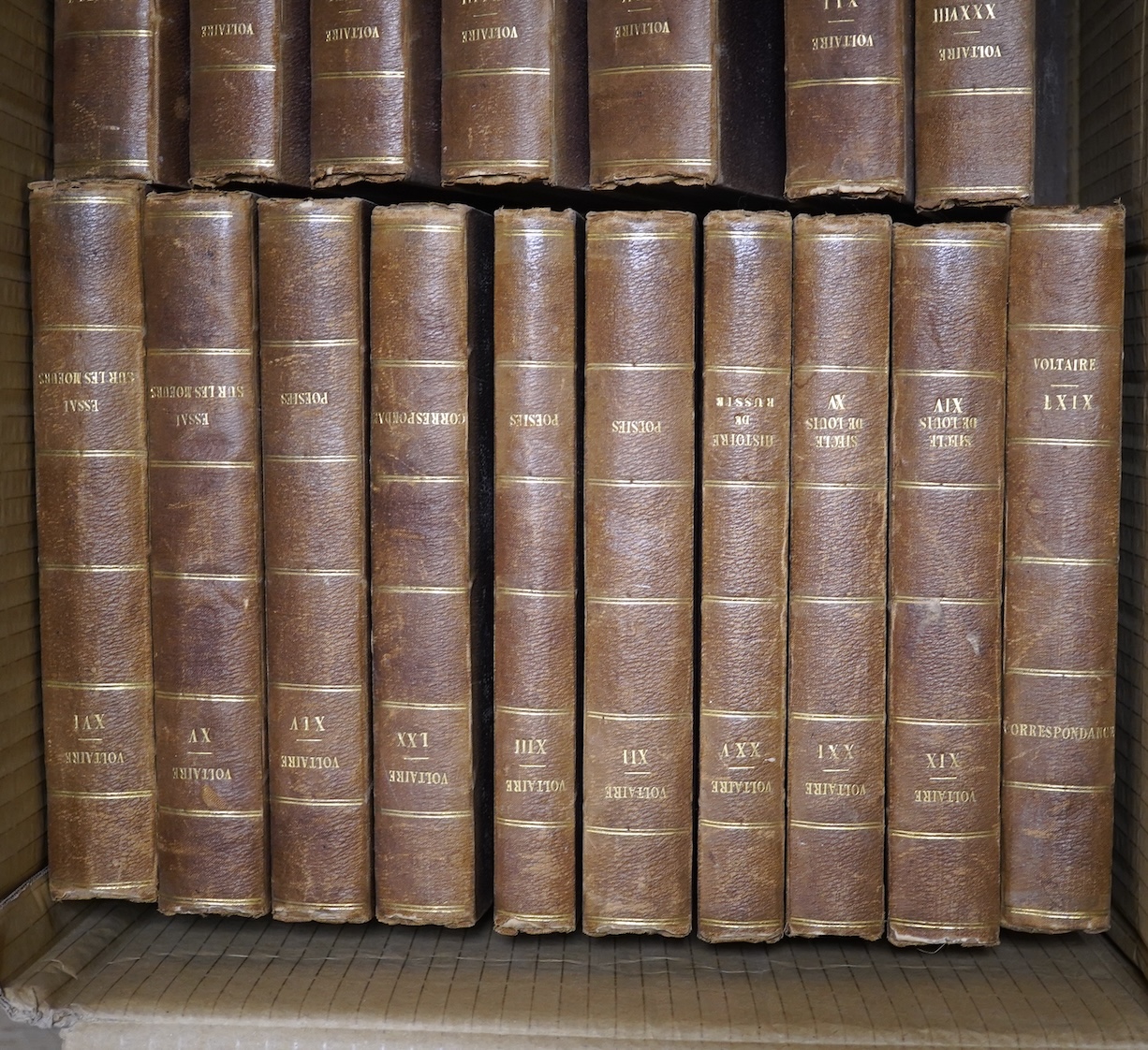 Scott, Sir Walter - Memoirs of the Life of Sir Walter Scott, 2nd edition, 10 vols, 8vo, calf, Robert Cadell, Edinburgh, 1839. Condition - mostly fair to good